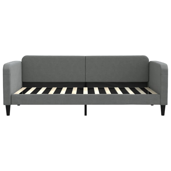 Pat de zi cu extensie, gri închis, 90x200 cm, textil - WALTI WALTI