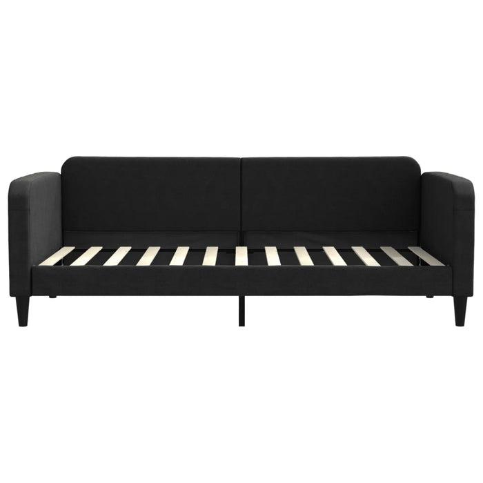 Pat de zi cu extensie, negru, 90x200 cm, textil - WALTI WALTI