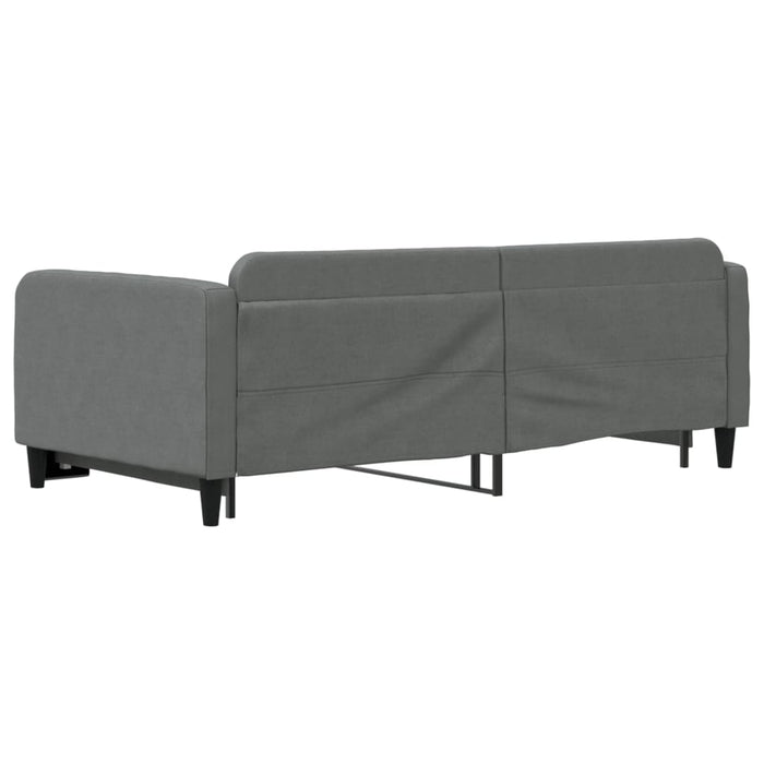 Pat de zi cu extensie, gri închis, 100x200 cm, textil - WALTI WALTI