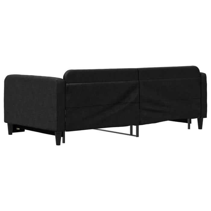 Pat de zi cu extensie, negru, 100x200 cm, textil - WALTI WALTI