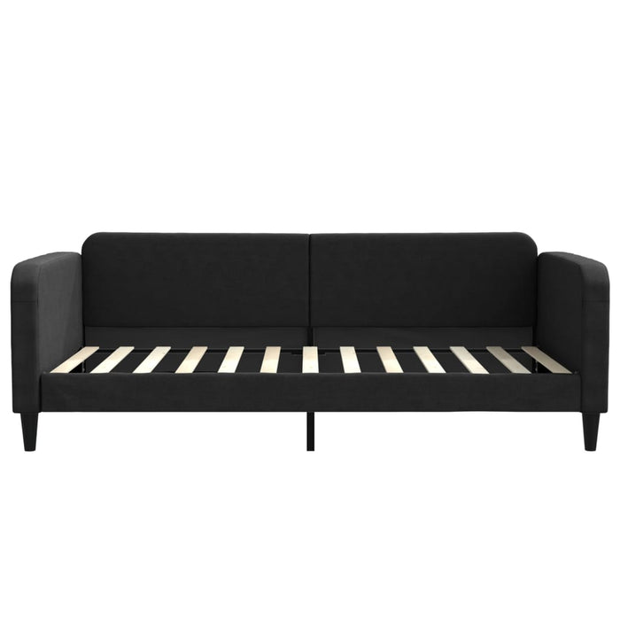Pat de zi cu extensie, negru, 100x200 cm, textil - WALTI WALTI
