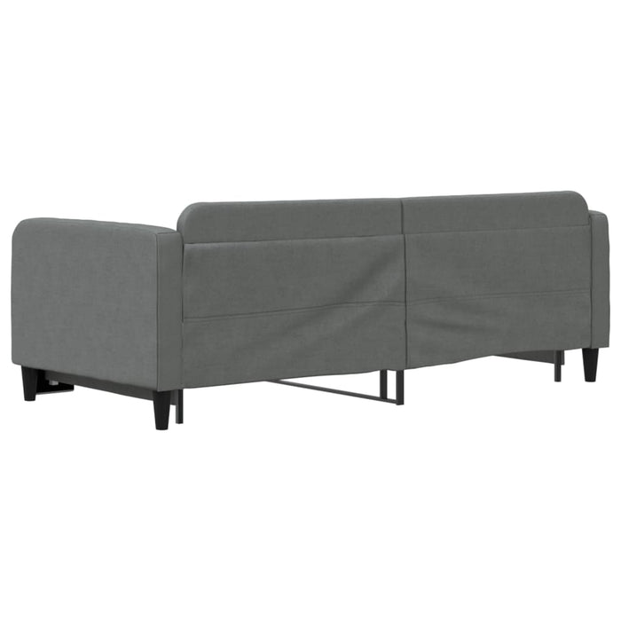 Pat de zi cu extensie, gri închis, 90x190 cm, textil - WALTI WALTI