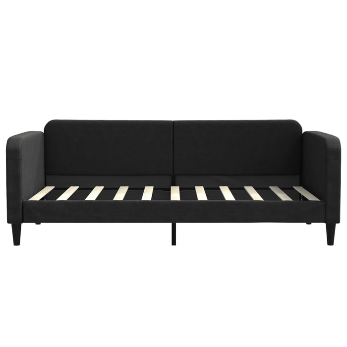 Pat de zi cu extensie, negru, 90x190 cm, textil - WALTI WALTI