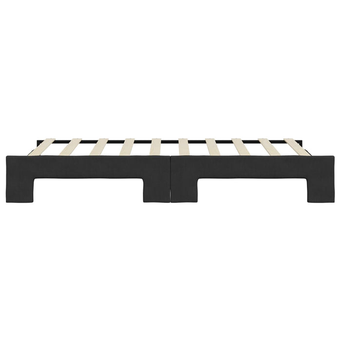 Pat de zi cu extensie, negru, 90x190 cm, textil - WALTI WALTI
