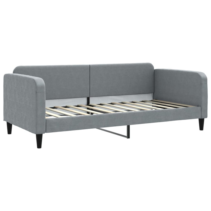 Pat de zi cu extensie și saltele, gri deschis 90x200 cm textil - WALTI WALTI