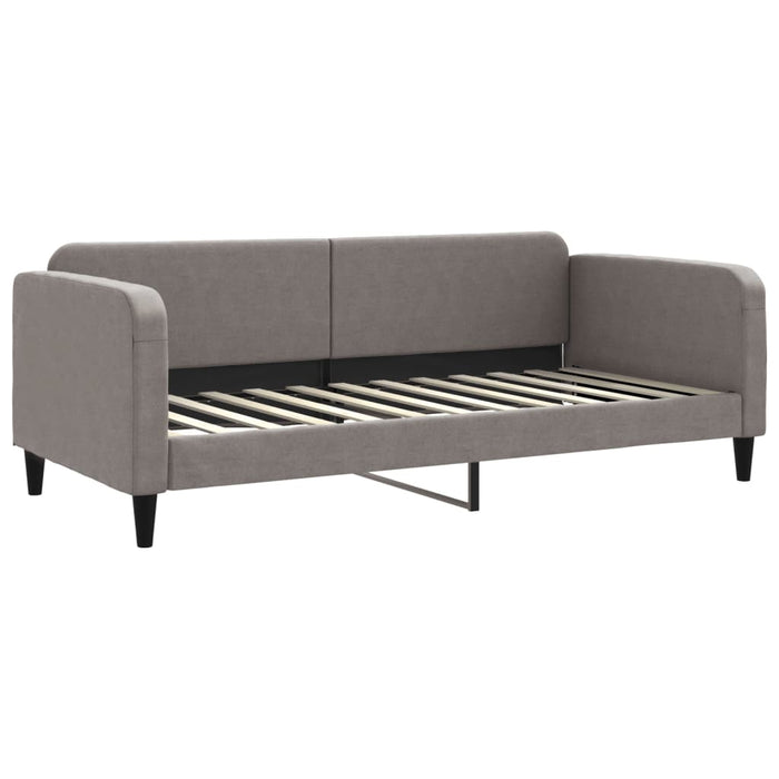 Pat de zi cu extensie și saltele, gri taupe, 90x200 cm, textil - WALTI WALTI