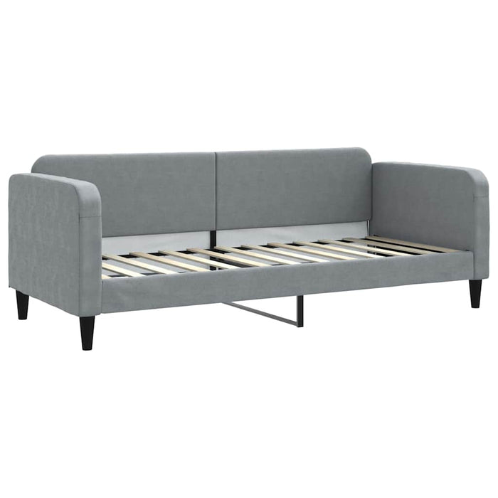 Pat de zi cu extensie și sertare, gri deschis, 80x200 cm textil - WALTI WALTI