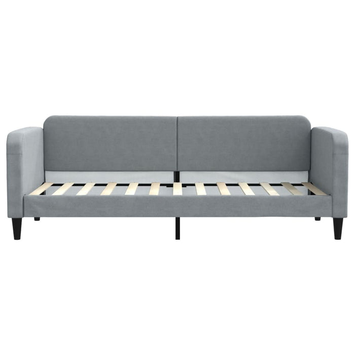Pat de zi cu extensie și sertare, gri deschis, 80x200 cm textil - WALTI WALTI
