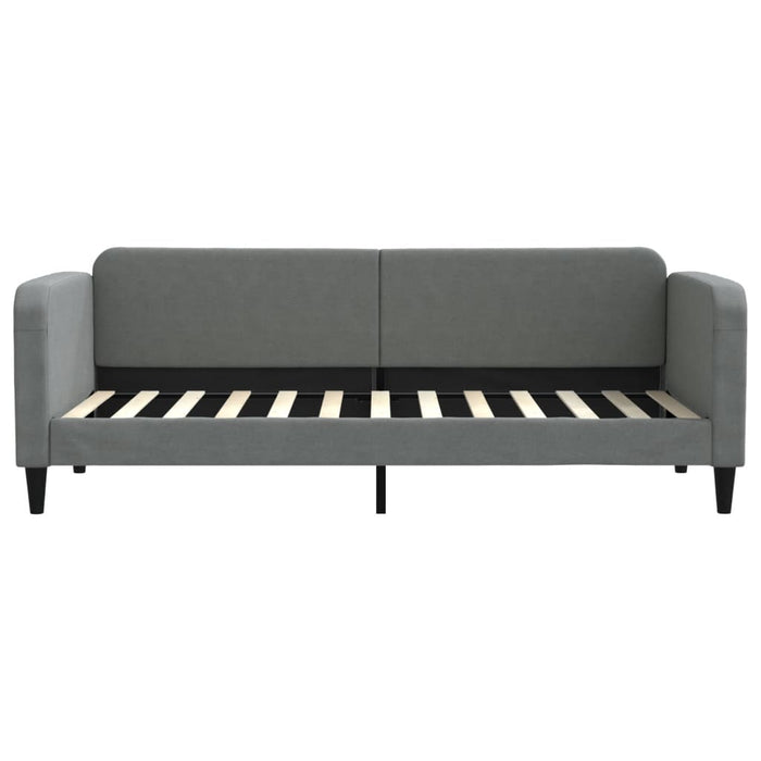 Pat de zi cu extensie și sertare, gri închis, 80x200 cm textil - WALTI WALTI