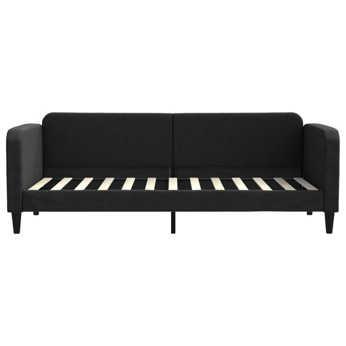 Pat de zi cu extensie și sertare, negru, 80x200 cm, textil - WALTI WALTI