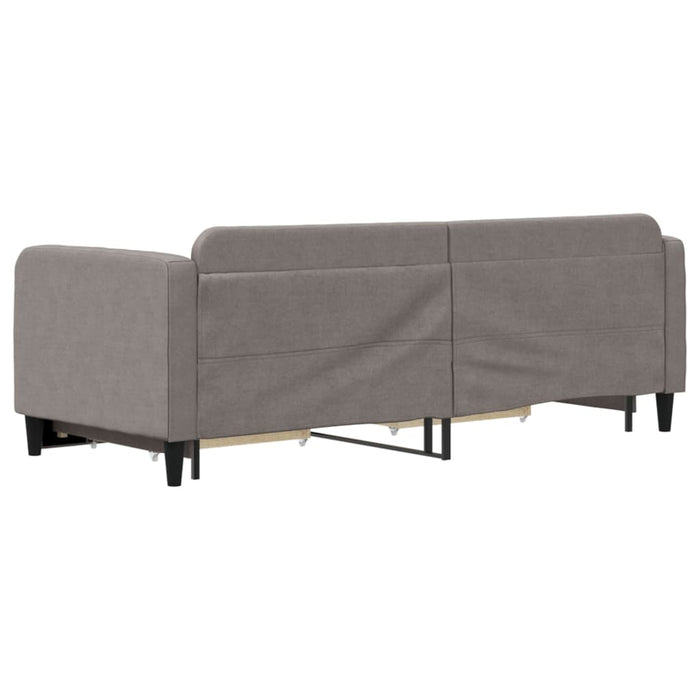 Pat de zi cu extensie și sertare, gri taupe, 80x200 cm, textil - WALTI WALTI