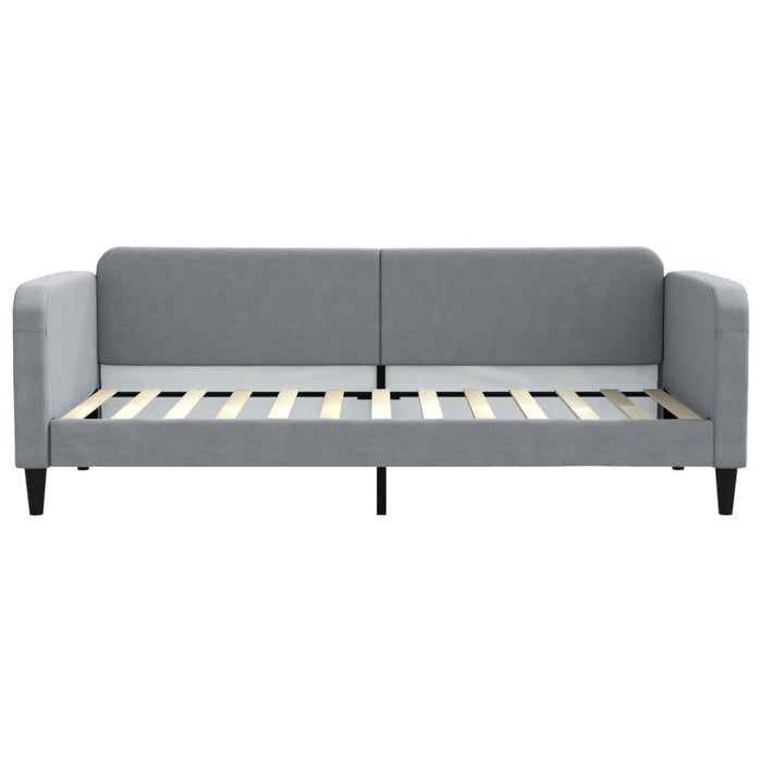 Pat de zi cu extensie și sertare, gri deschis, 90x200 cm textil - WALTI WALTI