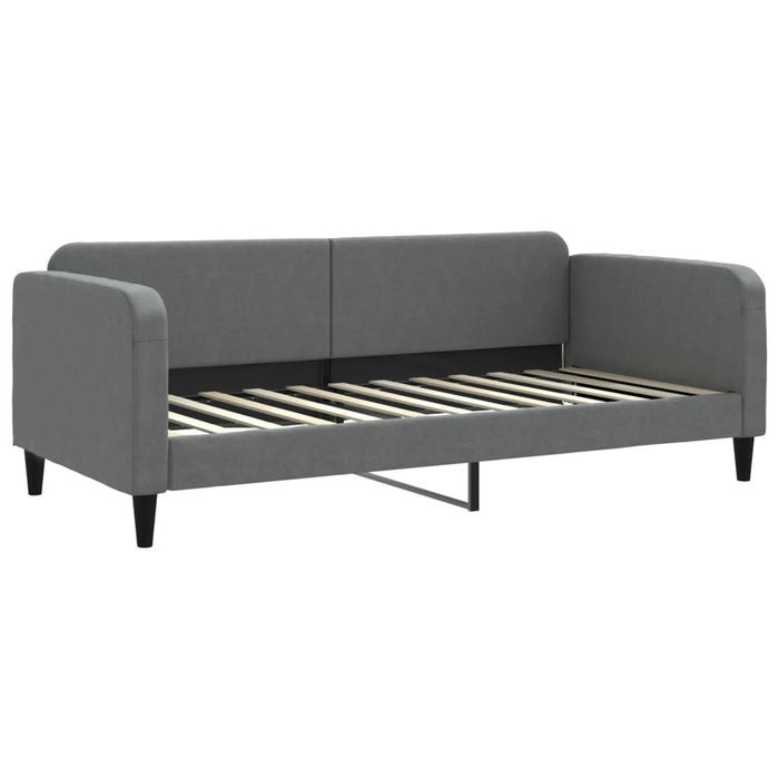 Pat de zi cu extensie și sertare, gri închis, 90x200 cm textil - WALTI WALTI