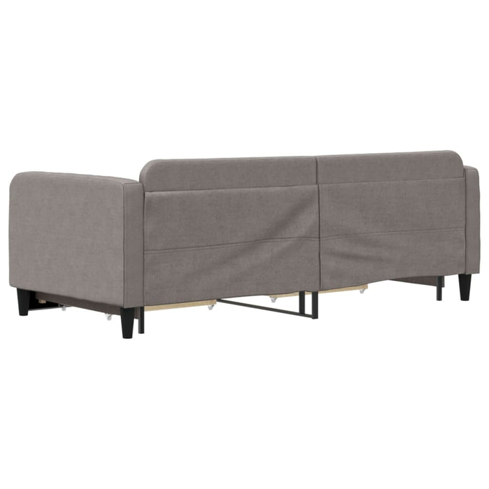 Pat de zi cu extensie și sertare, gri taupe, 90x200 cm, textil - WALTI WALTI