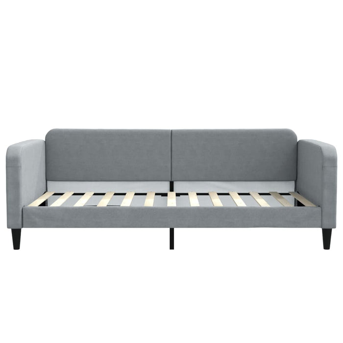 Pat de zi cu extensie și sertare, gri deschis 100x200 cm textil - WALTI WALTI