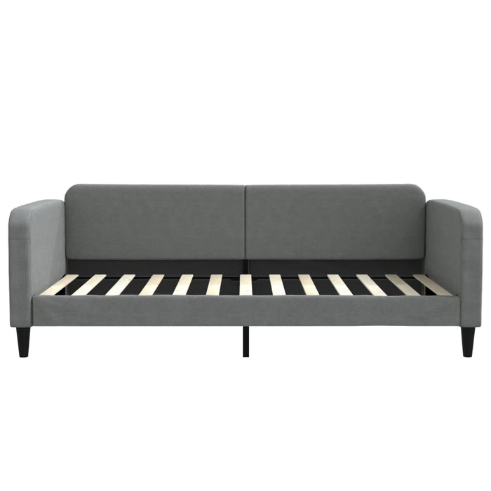 Pat de zi cu extensie și sertare, gri închis, 100x200 cm textil - WALTI WALTI