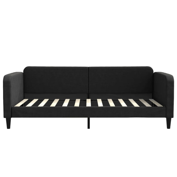 Pat de zi cu extensie și sertare, negru, 100x200 cm, textil - WALTI WALTI