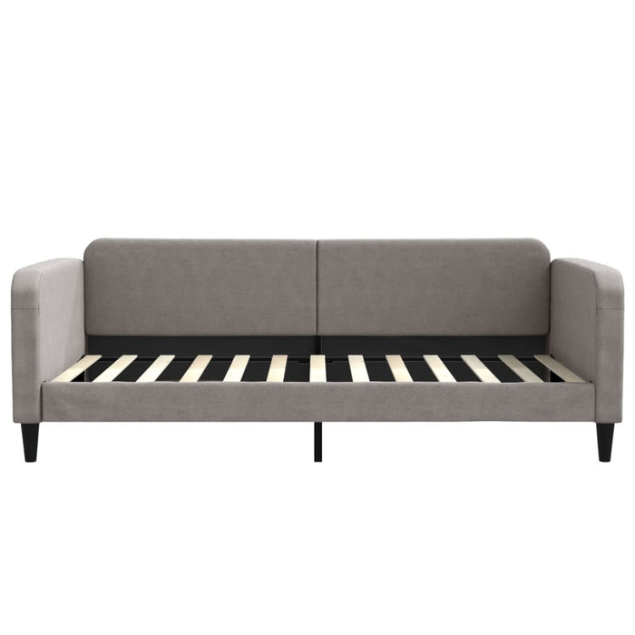 Pat de zi cu extensie și sertare, gri taupe, 100x200 cm, textil - WALTI WALTI