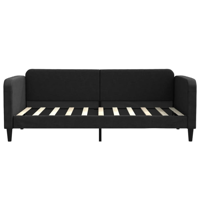 Pat de zi cu extensie și sertare, negru, 90x190cm, textil - WALTI WALTI