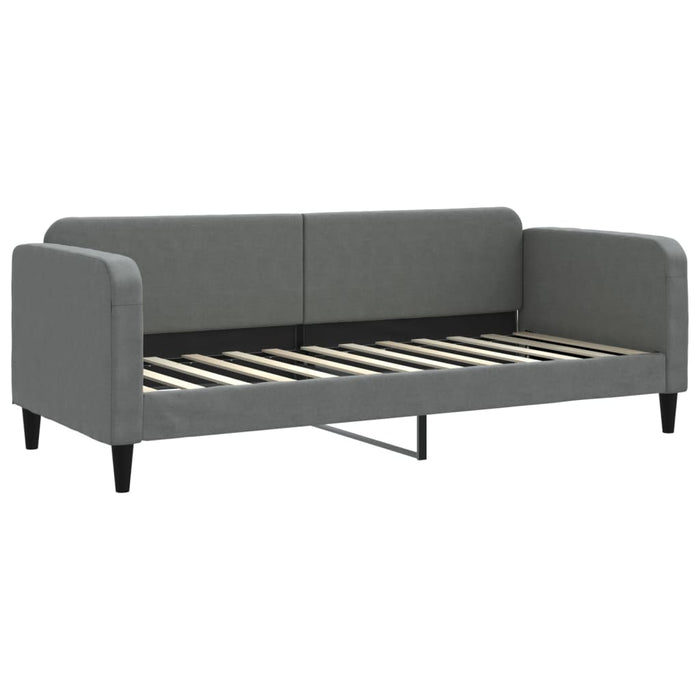 Pat de zi cu extensie și sertare, gri închis, 80x200 cm textil - WALTI WALTI