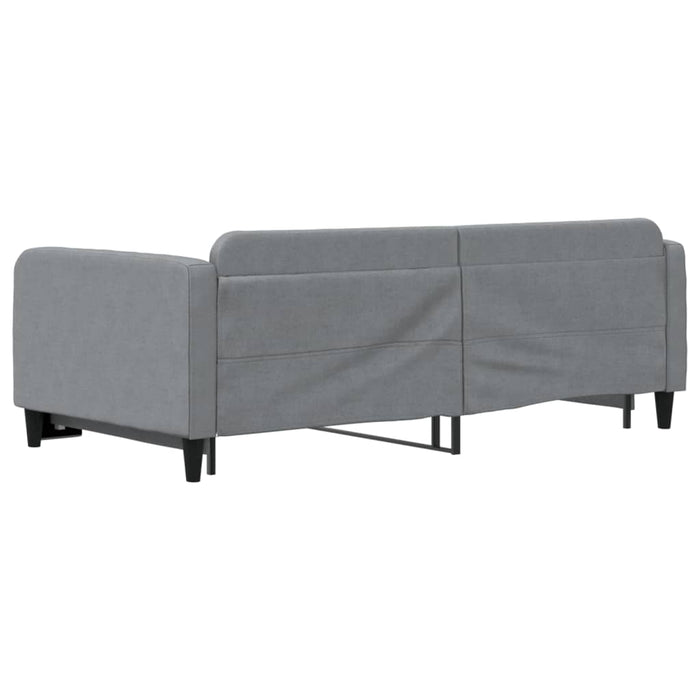 Pat de zi cu extensie, gri deschis, 100x190 cm, textil - WALTI WALTI