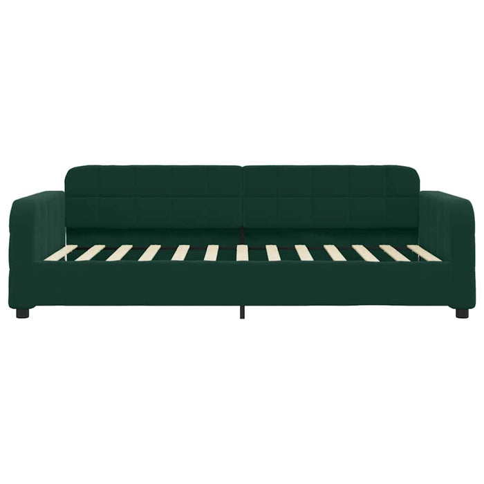 Pat de zi cu extensie, verde închis, 80x200 cm, catifea WALTI