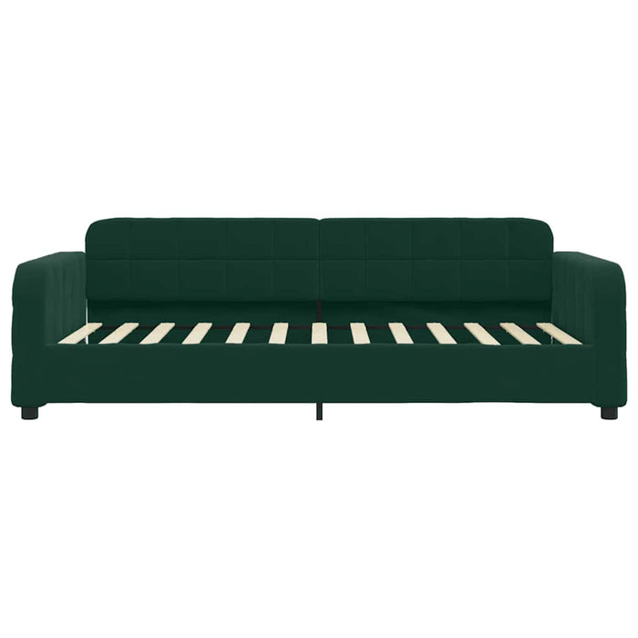 Pat de zi cu extensie, verde închis, 90x200 cm, catifea - WALTI WALTI