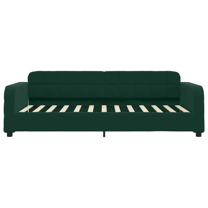 Pat de zi cu extensie, verde închis, 100x200 cm, catifea - WALTI WALTI