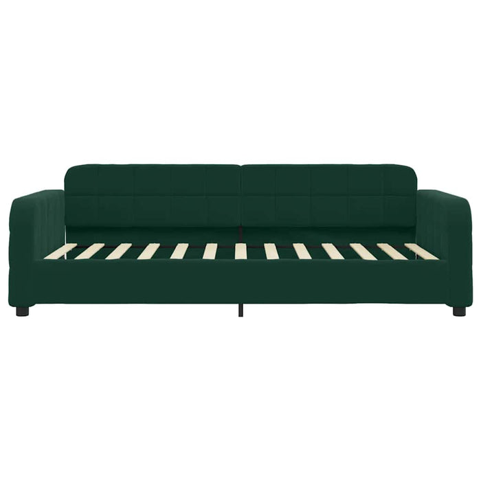 Pat de zi cu extensie și sertare verde închis 80x200 cm catifea WALTI