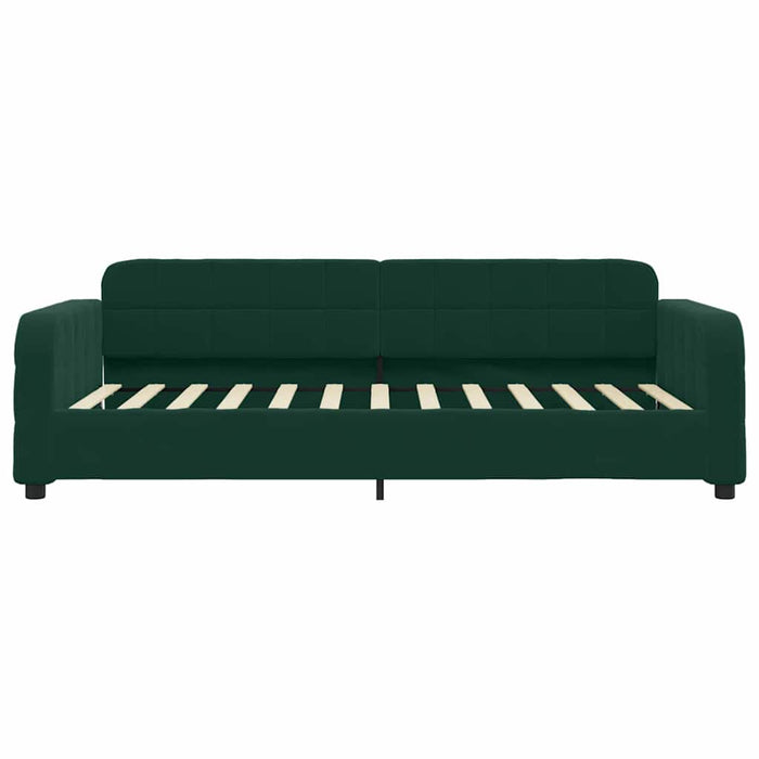 Pat de zi cu extensie și sertare verde închis 90x200 cm catifea - WALTI WALTI