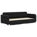 Pat de zi cu extensie și sertare, negru, 90x200 cm, catifea - WALTI WALTI