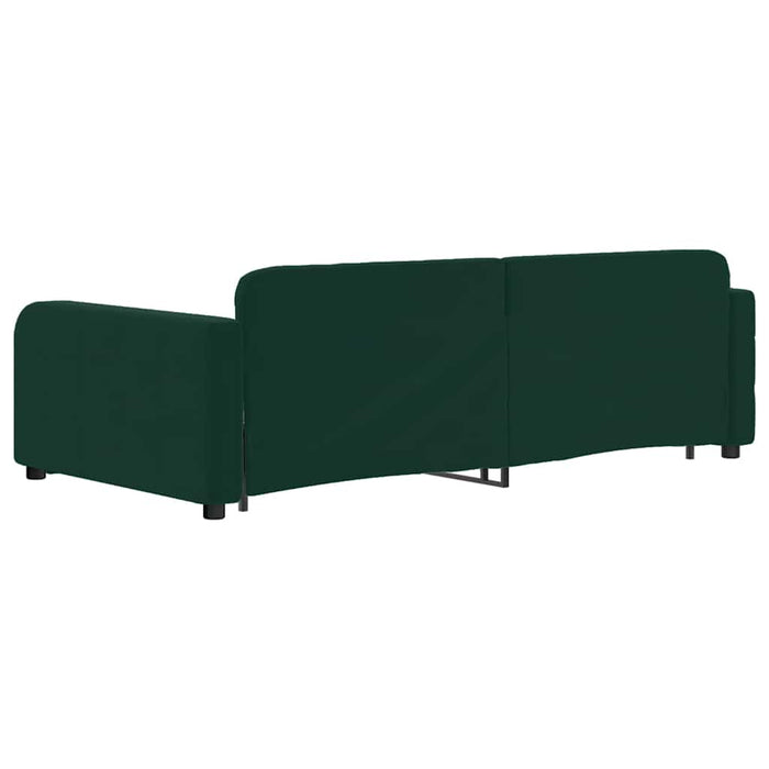 Pat de zi cu extensie și sertare verde închis 100x200cm catifea - WALTI WALTI
