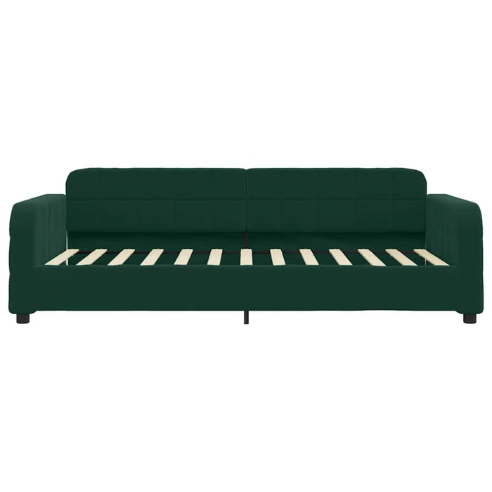 Pat de zi cu extensie și sertare verde închis 100x200cm catifea - WALTI WALTI