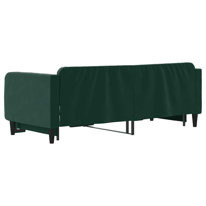 Pat de zi cu extensie, verde închis, 90x200 cm, catifea - WALTI WALTI