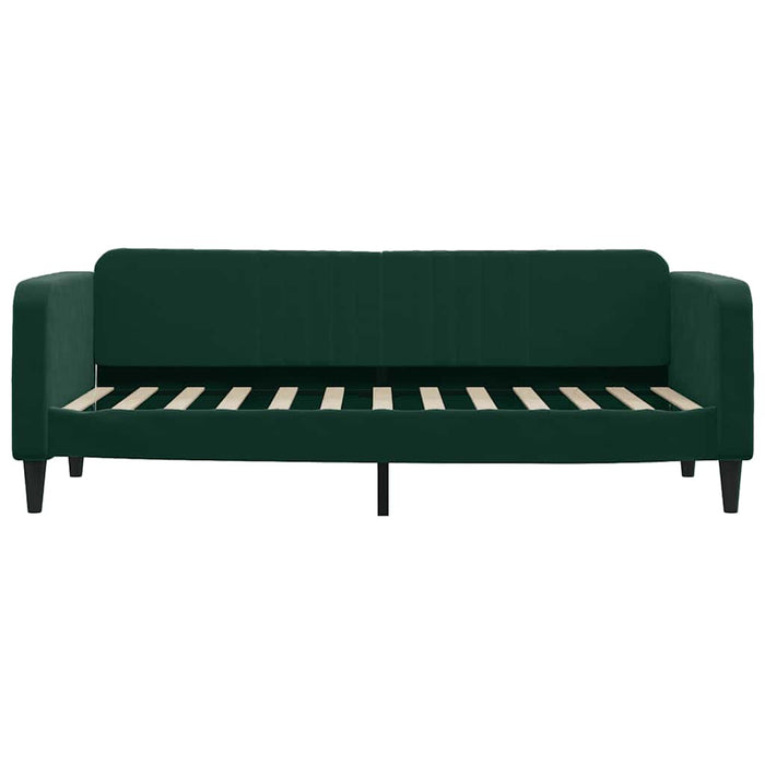 Pat de zi cu extensie și sertare verde închis 80x200 cm catifea WALTI