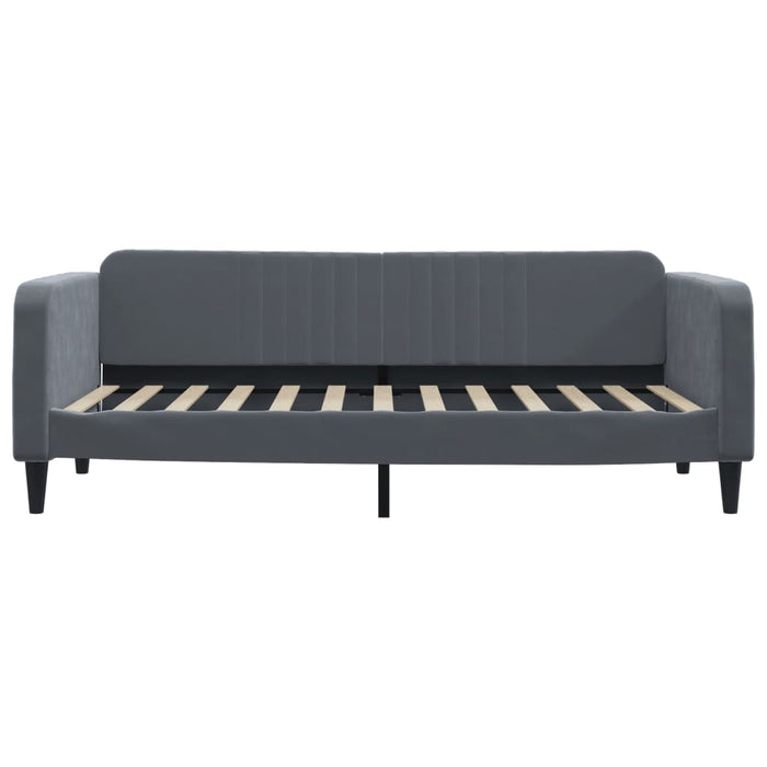 Pat de zi cu extensie și sertare gri închis 90x200 cm catifea - WALTI WALTI