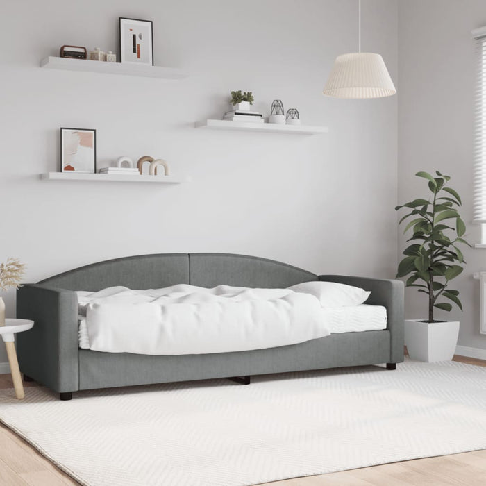 Pat de zi cu saltea, gri închis, 80x200 cm, textil - WALTI WALTI
