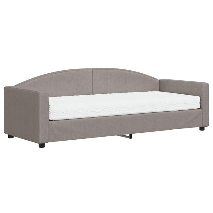 Pat de zi cu saltea, gri taupe, 80x200 cm, textil - WALTI WALTI