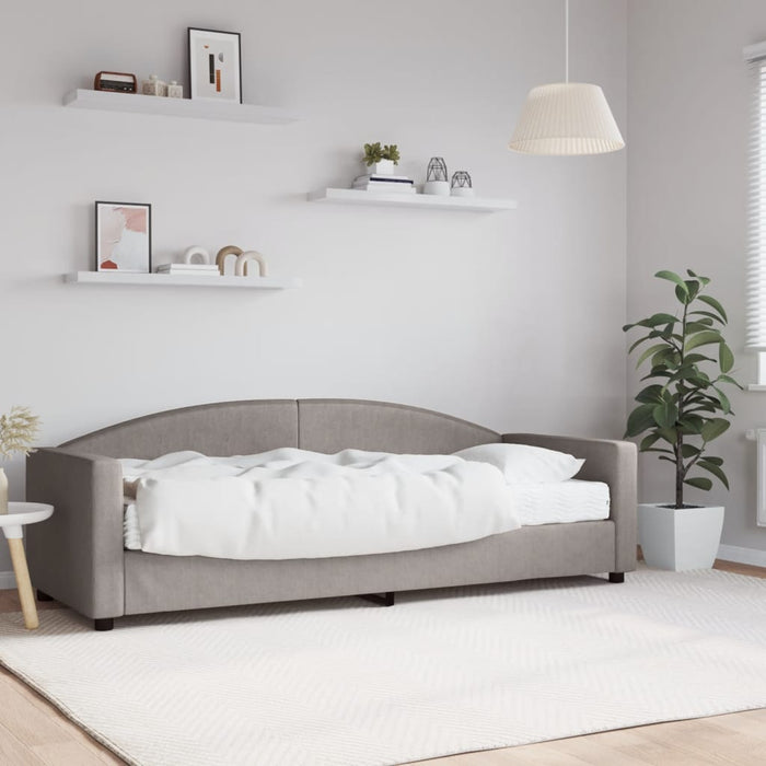 Pat de zi cu saltea, gri taupe, 80x200 cm, textil - WALTI WALTI