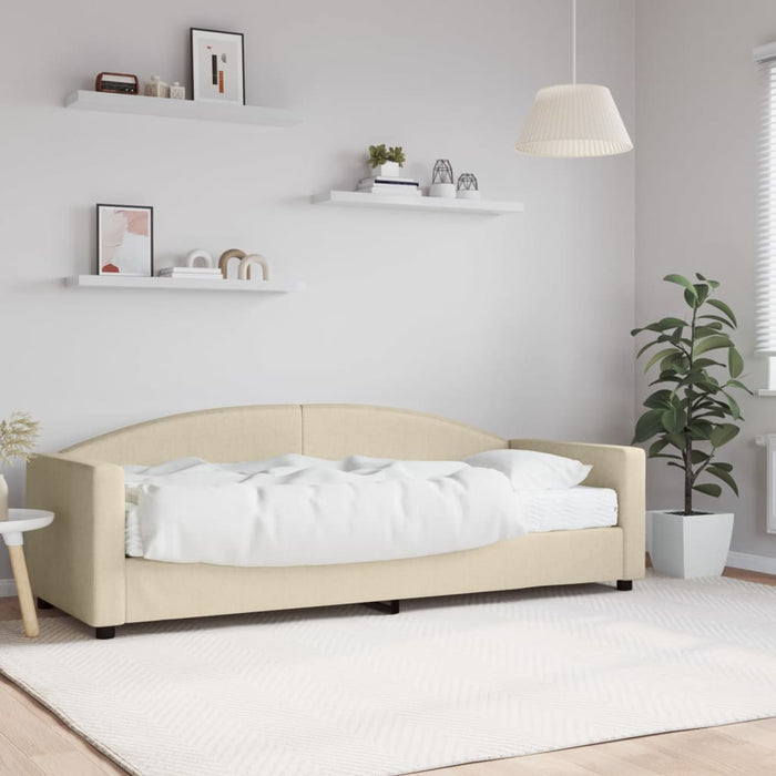 Pat de zi cu saltea, crem, 80x200 cm, textil - WALTI WALTI