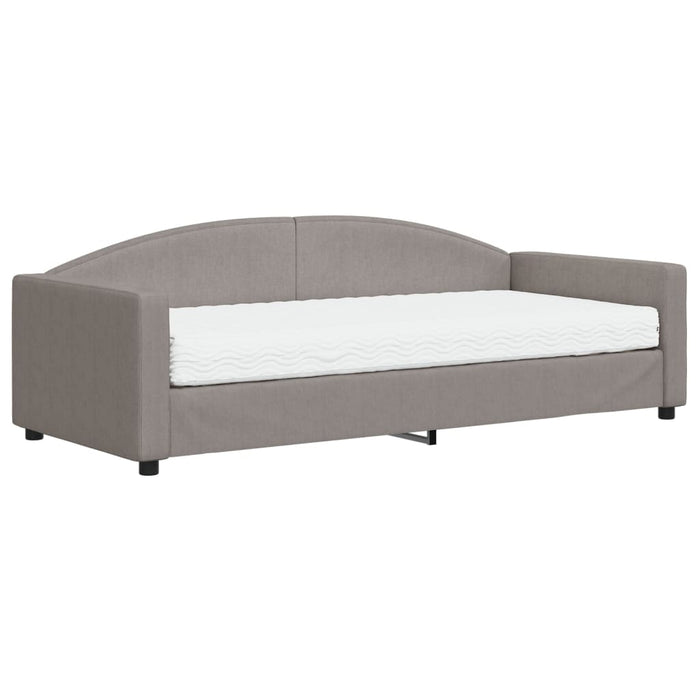 Pat de zi cu saltea, gri taupe, 90x200 cm, textil - WALTI WALTI