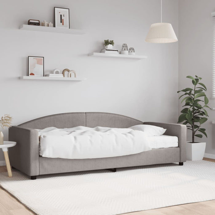 Pat de zi cu saltea, gri taupe, 90x200 cm, textil - WALTI WALTI