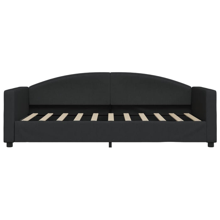 Pat de zi cu saltea, negru, 90x190 cm, textil - WALTI WALTI