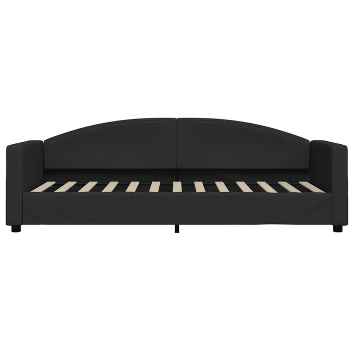 Pat de zi cu extensie, negru, 80x200 cm, textil - WALTI WALTI