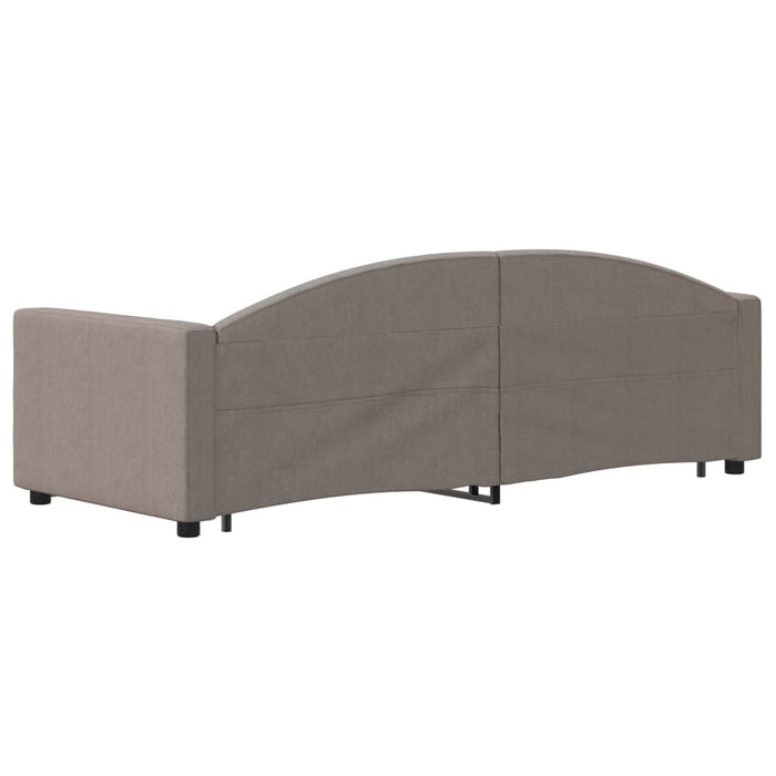 Pat de zi cu extensie, gri taupe, 80x200 cm, textil - WALTI WALTI