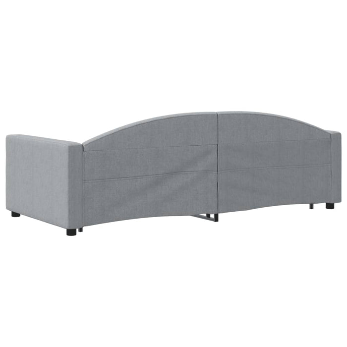 Pat de zi cu extensie, gri deschis, 90x200 cm, textil - WALTI WALTI