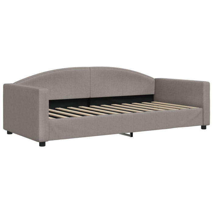 Pat de zi cu extensie, gri taupe, 90x200 cm, textil - WALTI WALTI