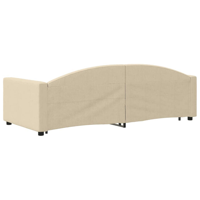 Pat de zi cu extensie, crem, 90x200 cm, textil - WALTI WALTI