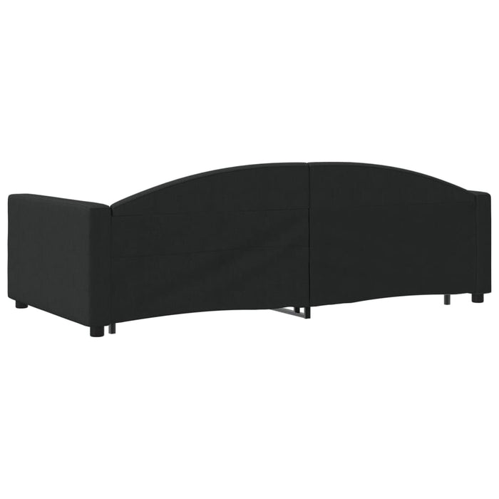 Pat de zi cu extensie, negru, 100x200 cm, textil - WALTI WALTI