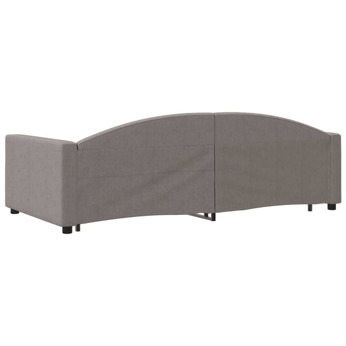 Pat de zi cu extensie, gri taupe, 100x200 cm, textil - WALTI WALTI